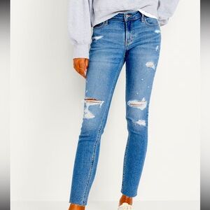 Mid-Rise Rockstar Super-Skinny Ankle Jeans